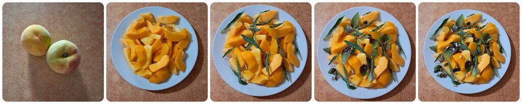 Salade de pêches percoche