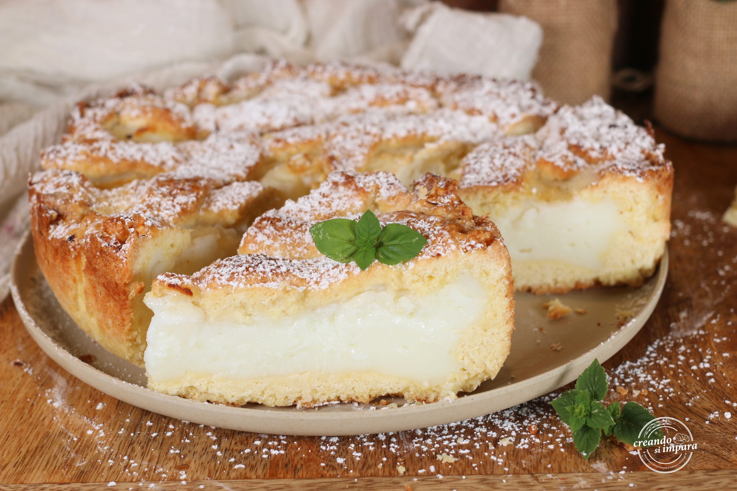 Tarte à la crème au lait