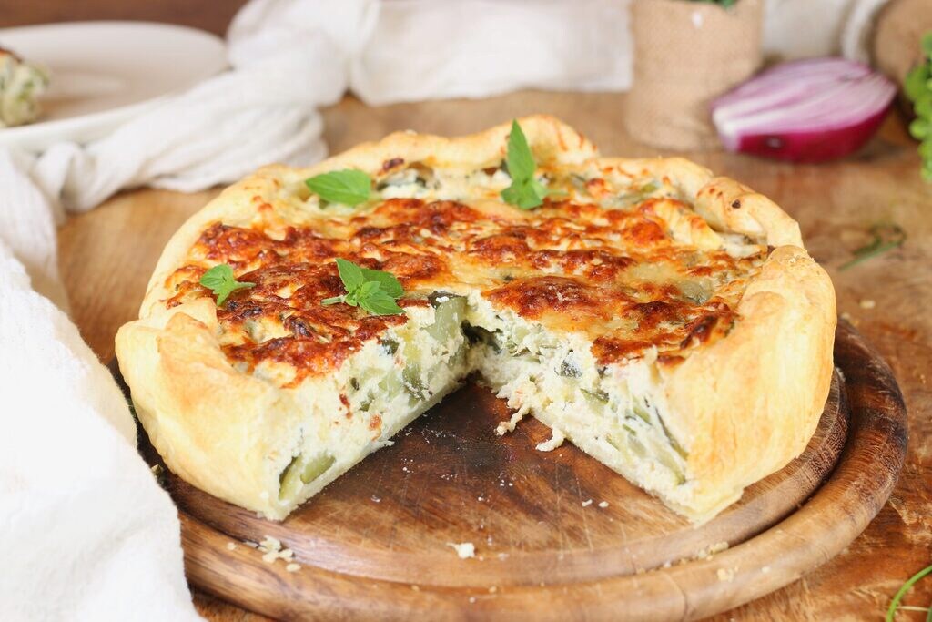 tarte salée à la ricotta et aux courgettes