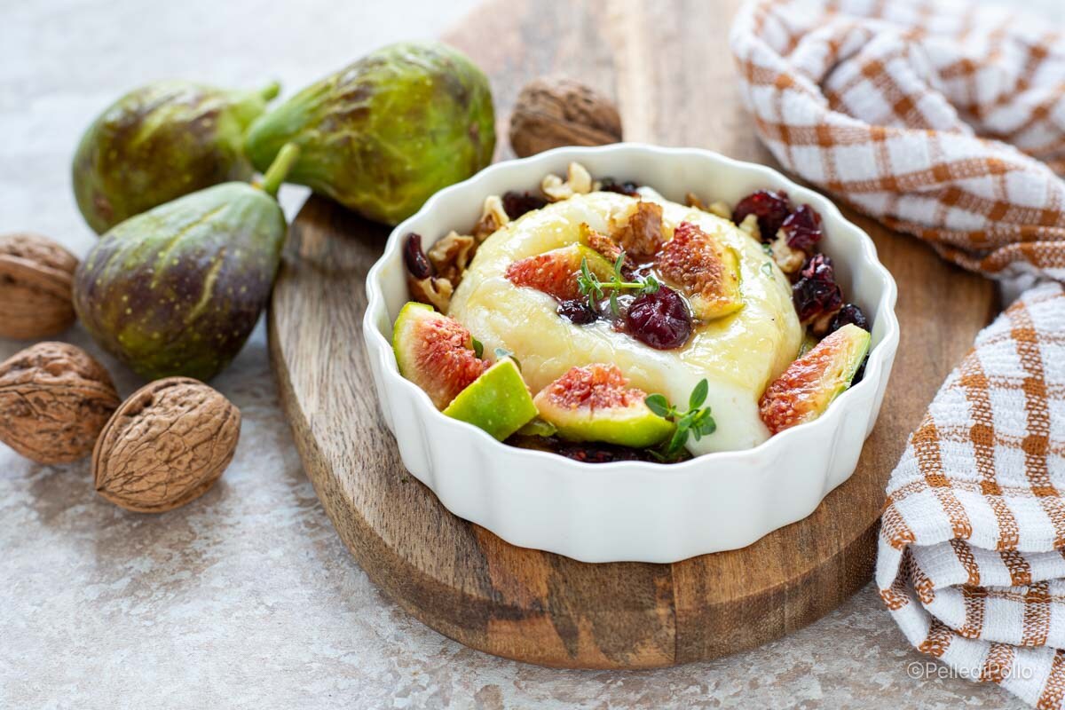 Tomini au four avec figues et noix