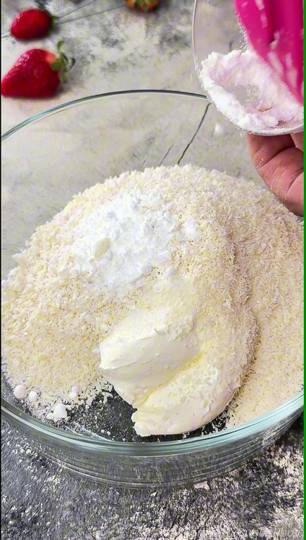 truffes fraises et noix de coco