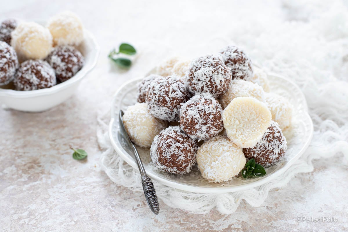 Truffes à la noix de coco et cacao