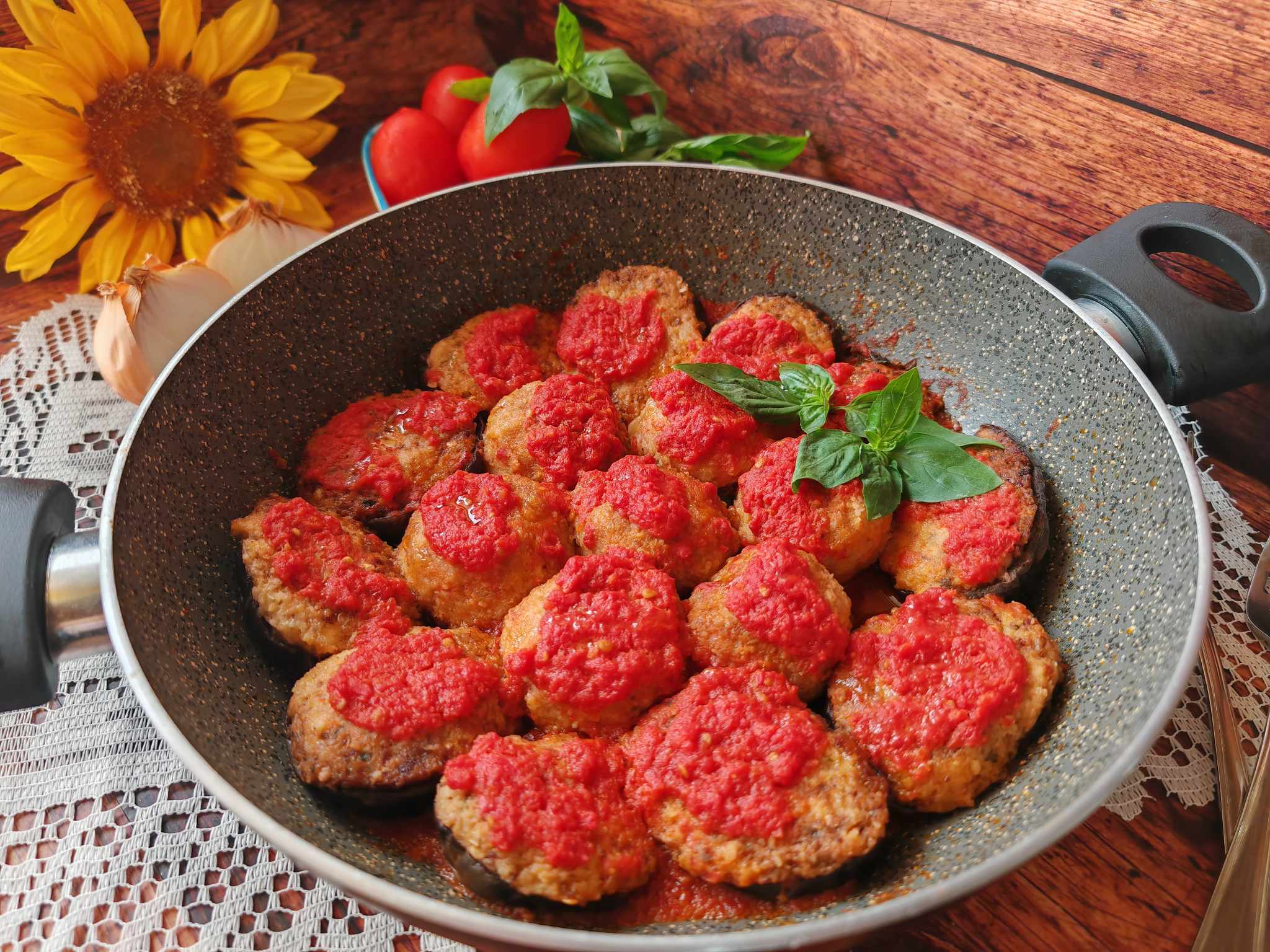 Aubergines farcies à la poêle