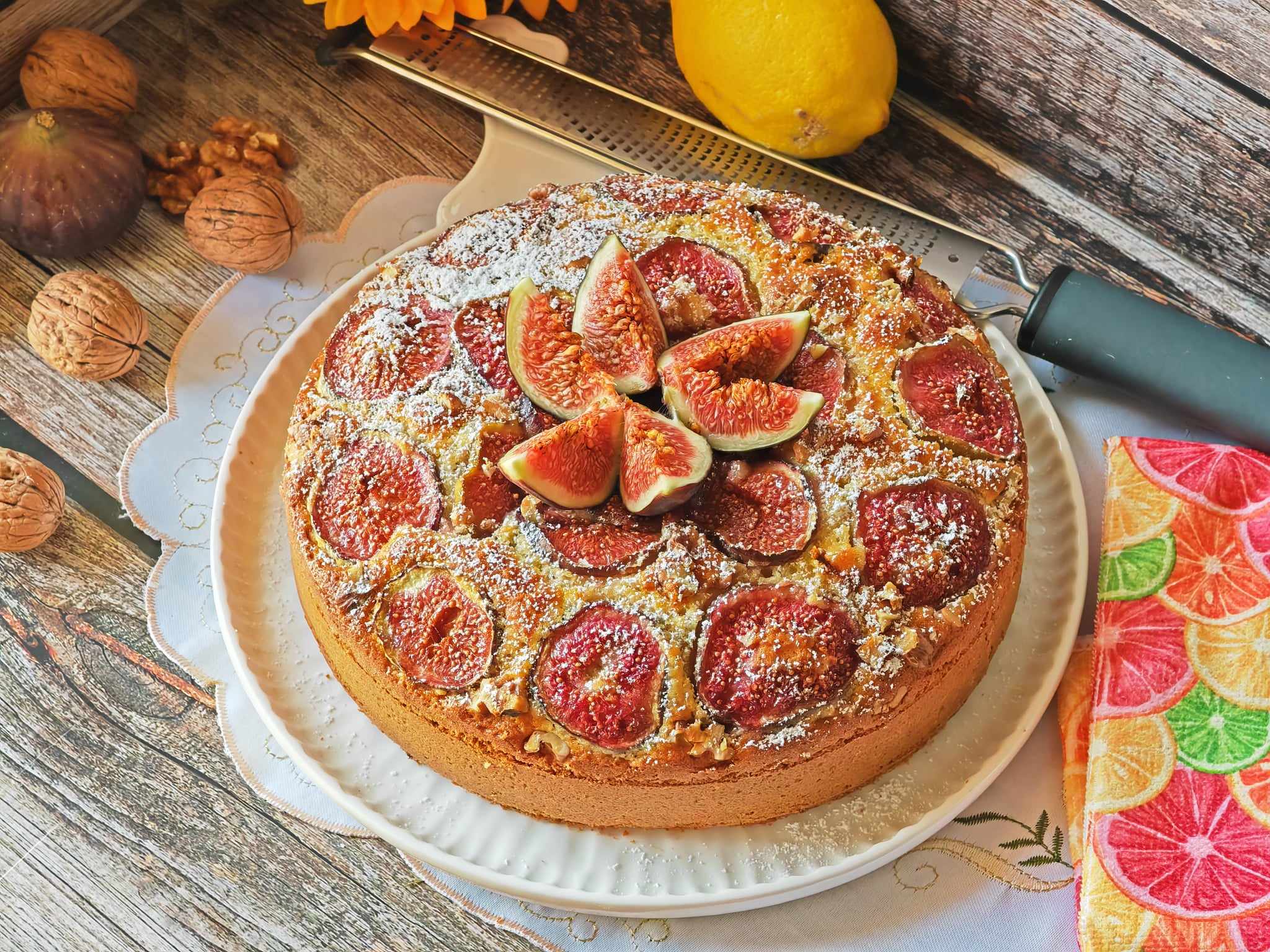 Gâteau aux figues et noix