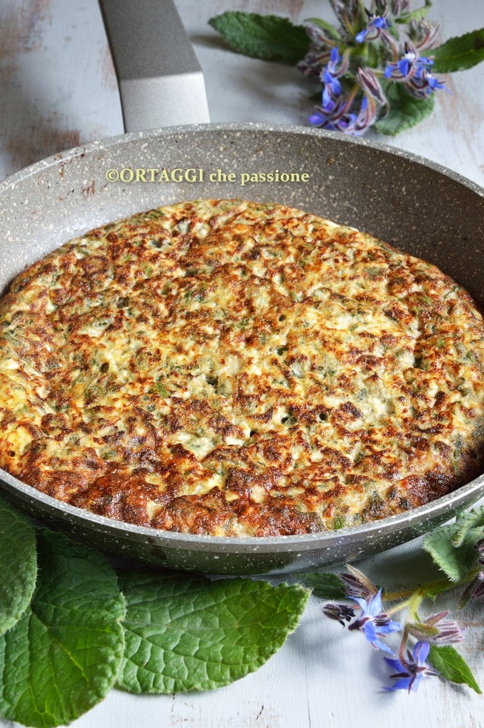 omelette à la bourrache