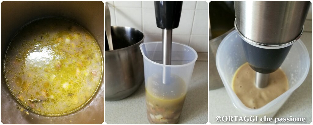 fin de cuisson, mixer en partie