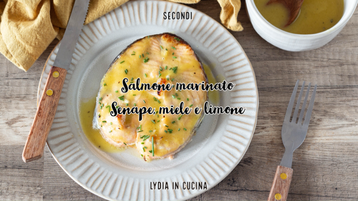 Médaillons de saumon moutarde, miel et citron