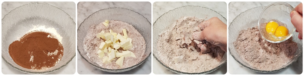 tarte au cacao avec crème de noisettes