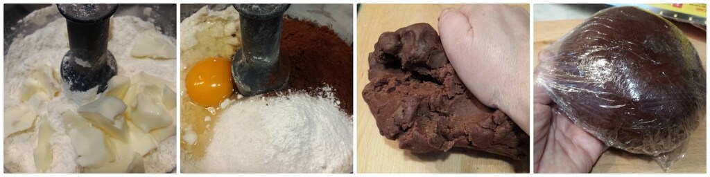 tarte au cacao avec crème aux fraises