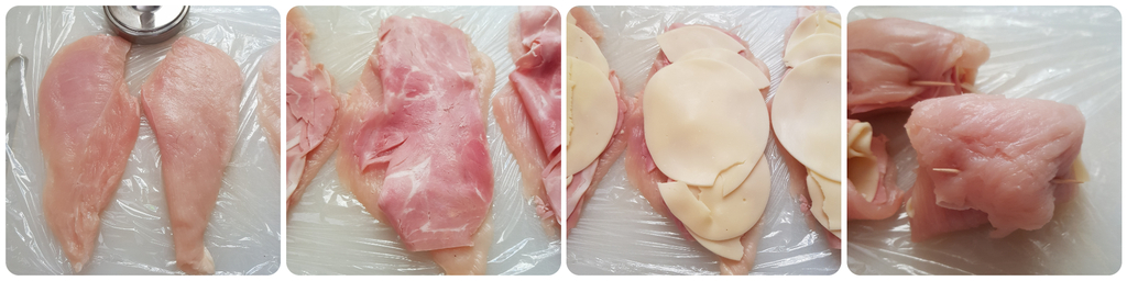 roulades de poulet aux champignons