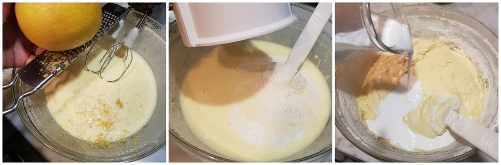 gâteau avec crème et pommes