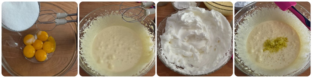 gâteau très moelleux garni de crème à la ricotta