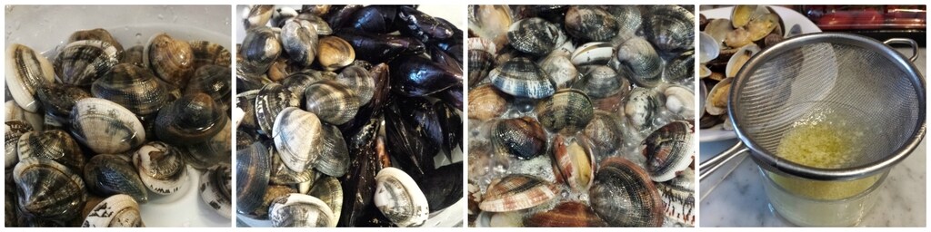 spaghettis simples aux moules et palourdes