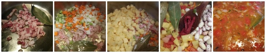 pâtes et haricots avec maltagliati
