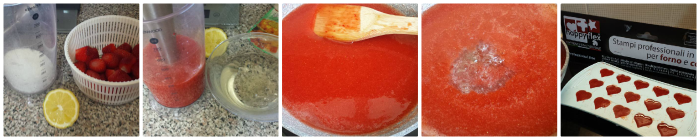 Cœurs de gelées à la fraise