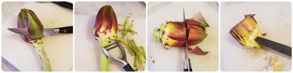 salade de cœurs d'artichauts crus