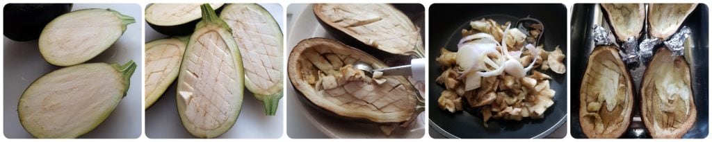 aubergines farcies aux fromages