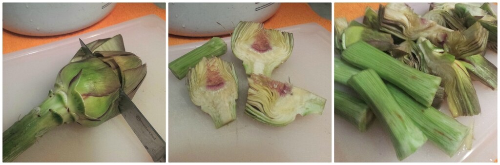 mezze maniche con carciofi e ricotta