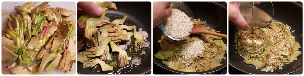 risotto au safran avec artichauts