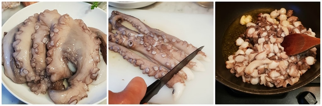 pâtes au ragoût de poulpe