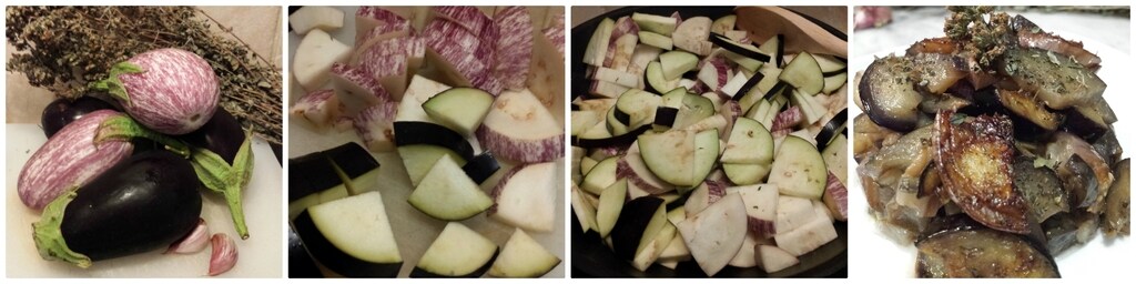 aubergines sautées
