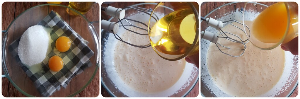 cake à l'orange avec chocolat et amandes