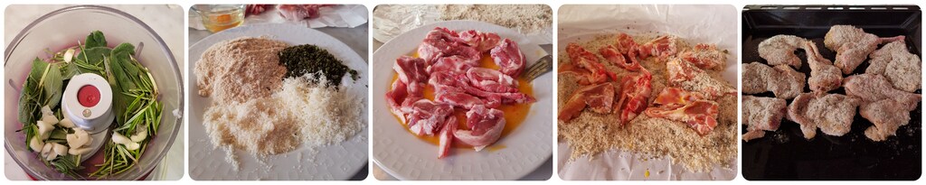 côtes d'agneau avec pommes de terre au four