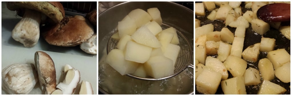 cèpes et pommes de terre en cocotte