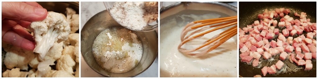 chou-fleur gratiné avec pancetta