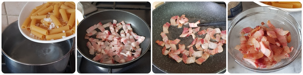 rigatoni à la carbonara