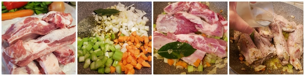 côtes de porc mijotées avec pommes de terre