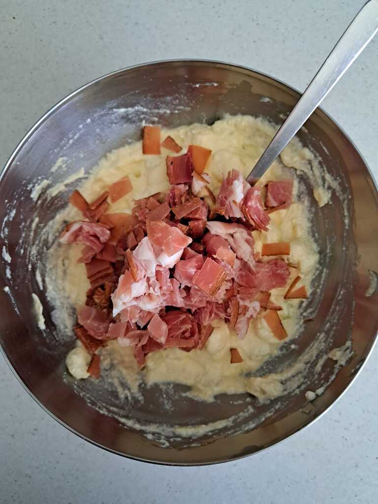 tarte salée avec speck et ciboulettes