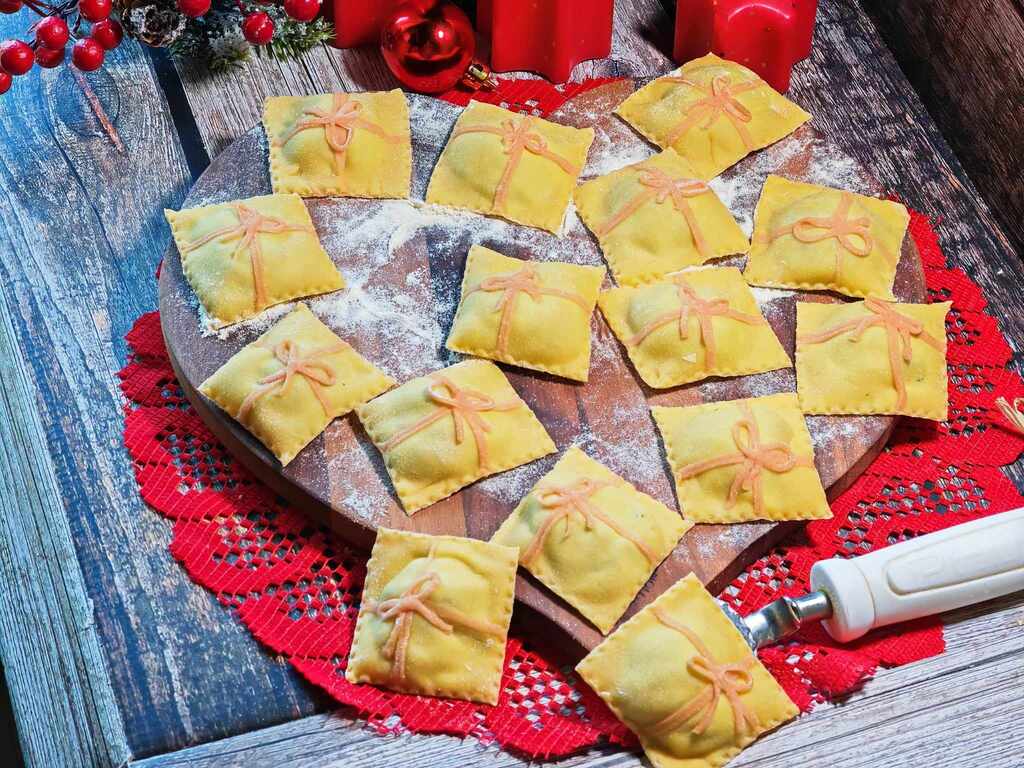 Raviolis avec nœud