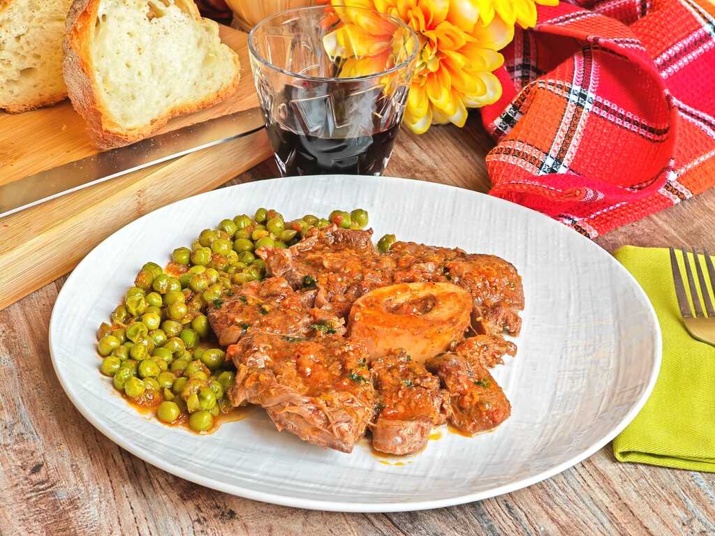 Osso buco aux petits pois