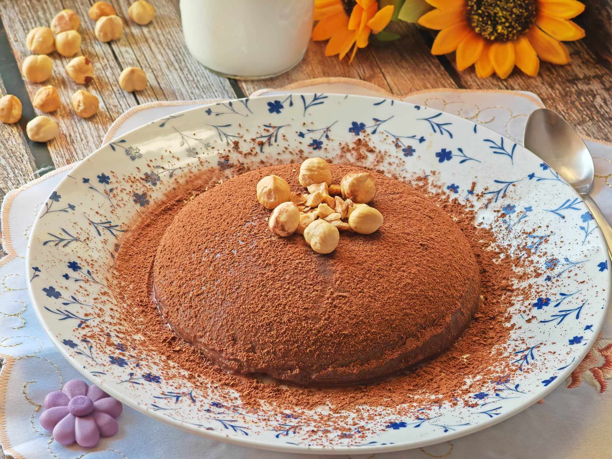 Flan à la crème de noisettes