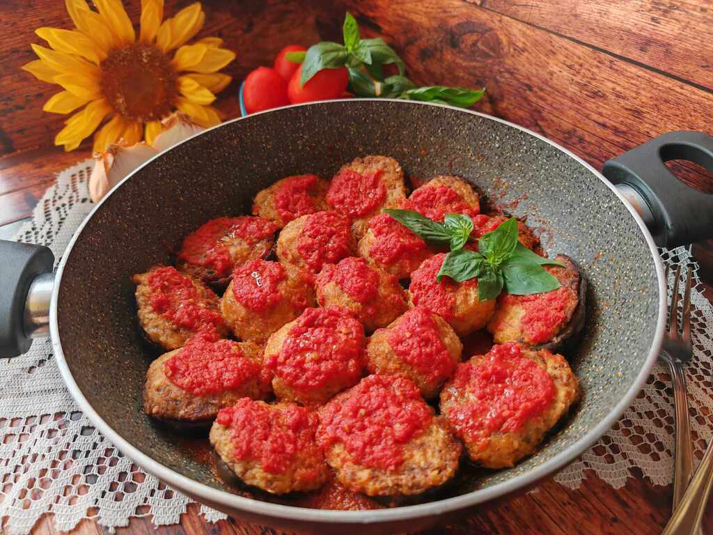 Aubergines farcies à la poêle