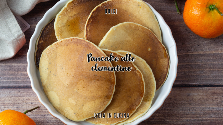 Pancakes aux clémentines et graines de pavot