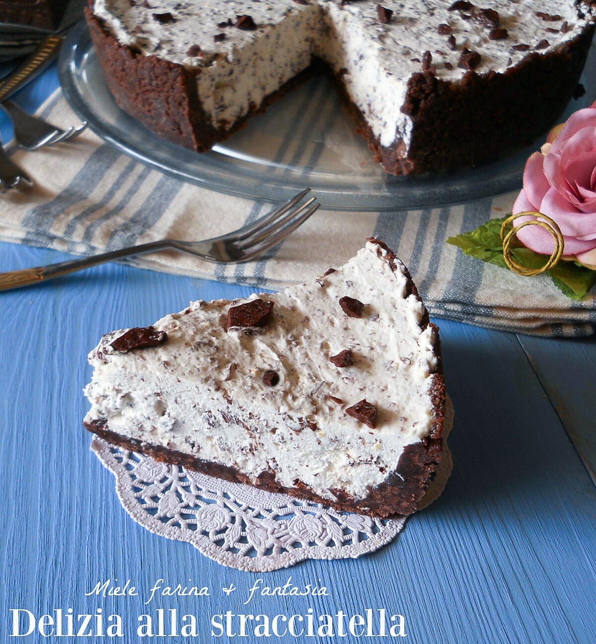 Gâteau à la crème stracciatella sans cuisson