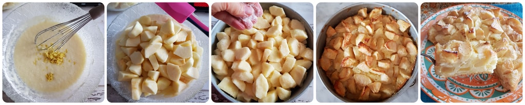 gâteau avec plein de pommes