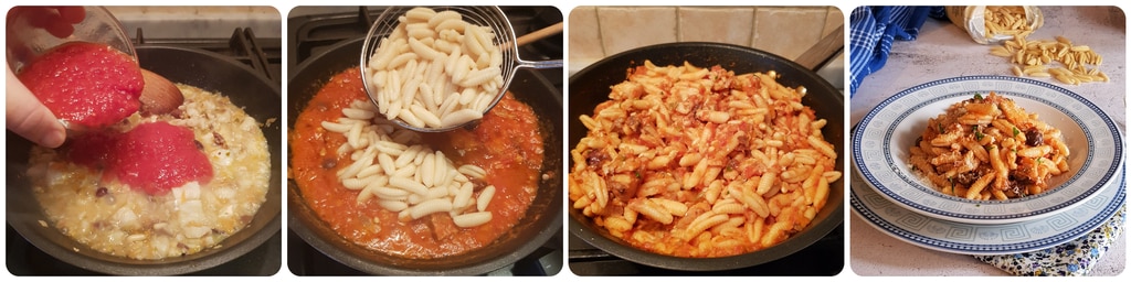 malloreddus avec sauce de morue