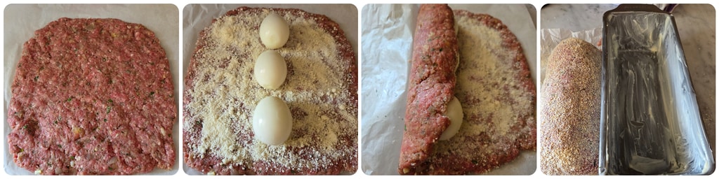 pain de viande farci aux œufs