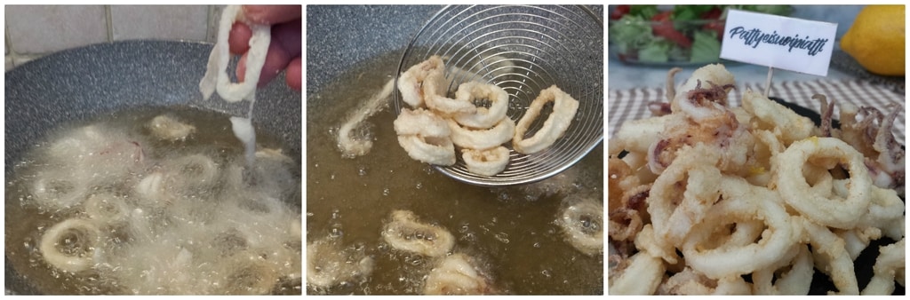 anneaux de calamars frits très tendres