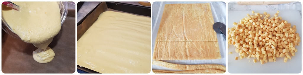 roulé mimosa avec crème et griottes