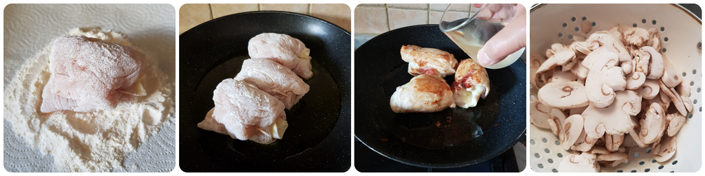 roulades de poulet aux champignons