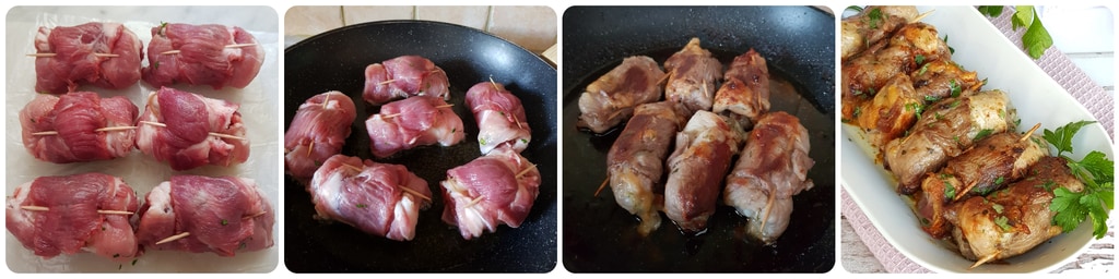 roulades de collet de porc