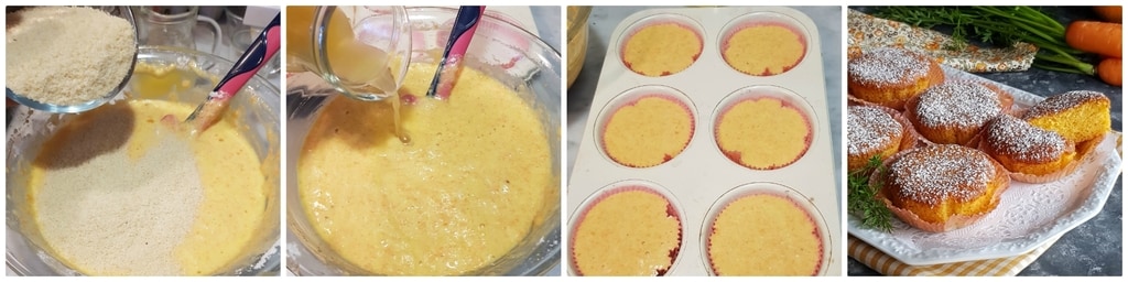 gâteaux aux carottes et à l'orange