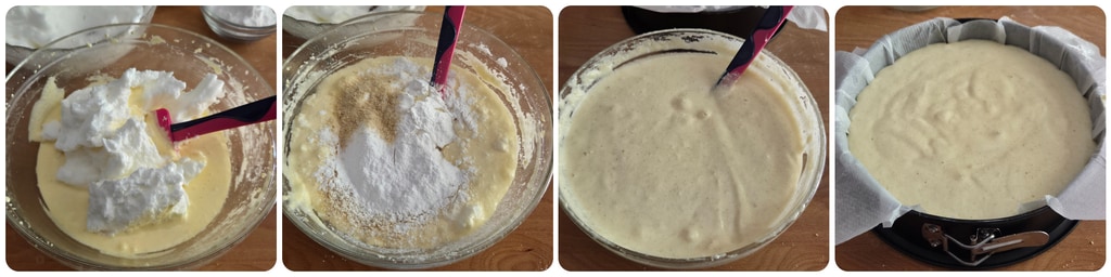 gâteau très moelleux garni de crème à la ricotta