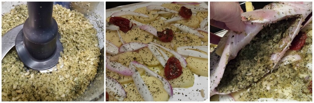 bar en papillote avec pommes de terre