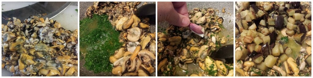 orecchiette aux aubergines et moules