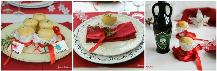 Petits panettones salés marque-places